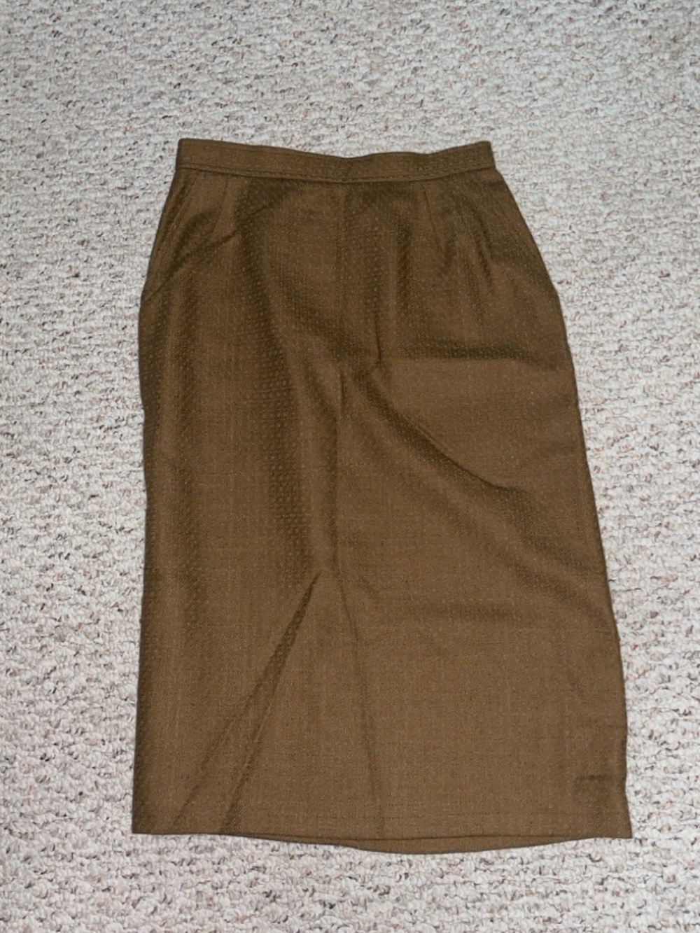 Evan Picone Brown Textured Pencil Skirt